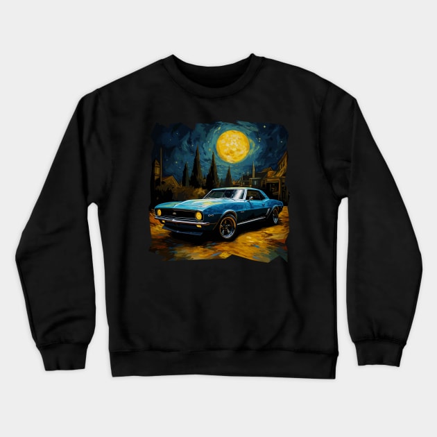 Chevrolet camaro RS van gogh style Crewneck Sweatshirt by remixer2020